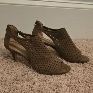 Style & Co Beautiful Rich Brown Tone Women's Peep-Toe Heels Size 10M (07gw1)